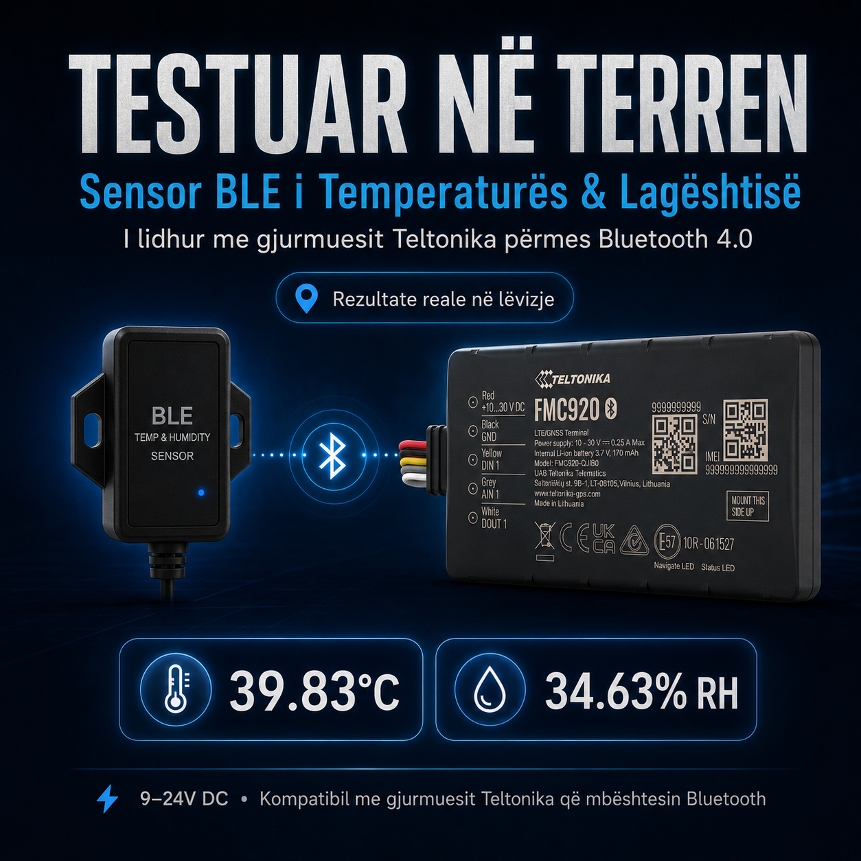Monitorimi i temperaturës dhe lagështisë në automjete me Teltonika